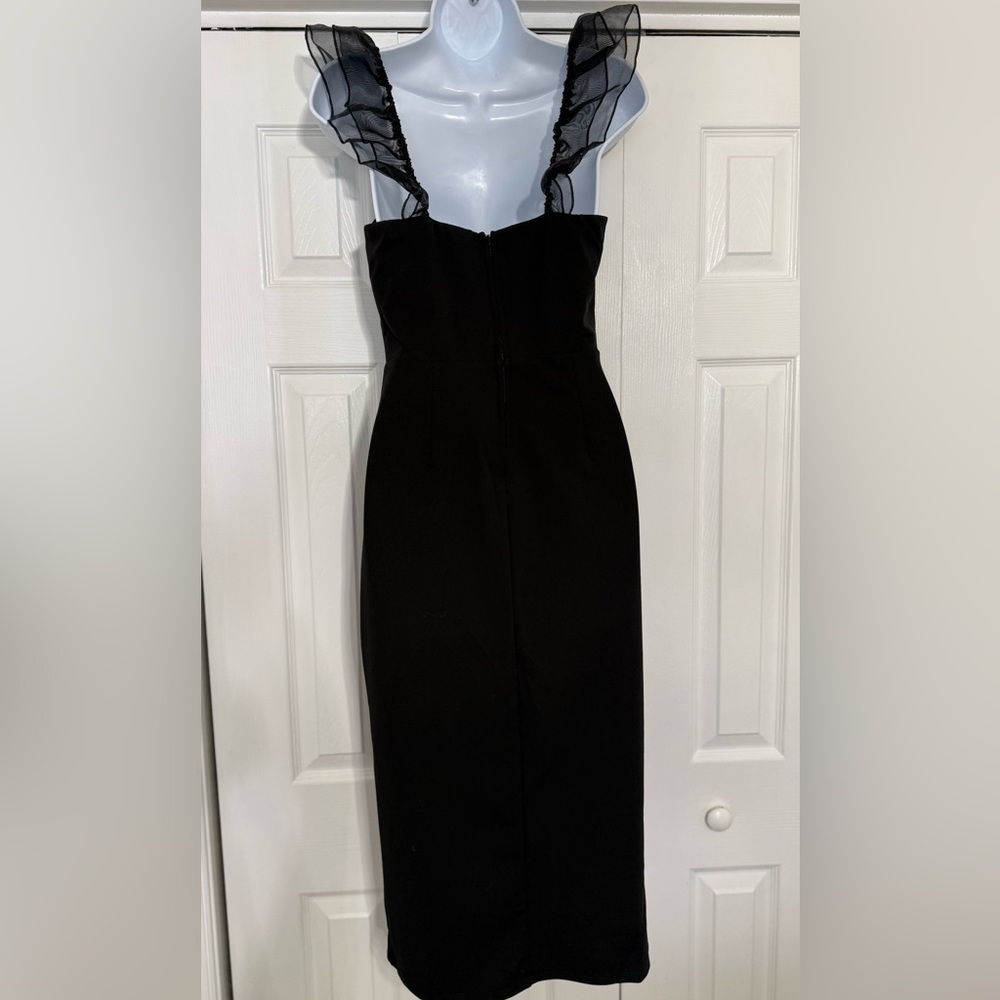 Francesca's Black Midi Dress - Picture 4 of 8